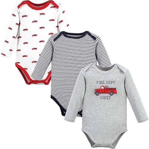 Hudson Baby unisex-baby Cotton Long-sleeve Bodysuits