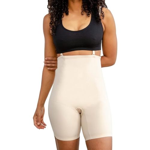 Motif Medical Postpartum Recovery Girdle - Eases Pain, Secure Fit C Section Girdle w/Zipper Closure - Spandex/Nylon Postpartum Recovery Garment for Waist, Hips, Tightens & Tones Belly (Small, Nude)