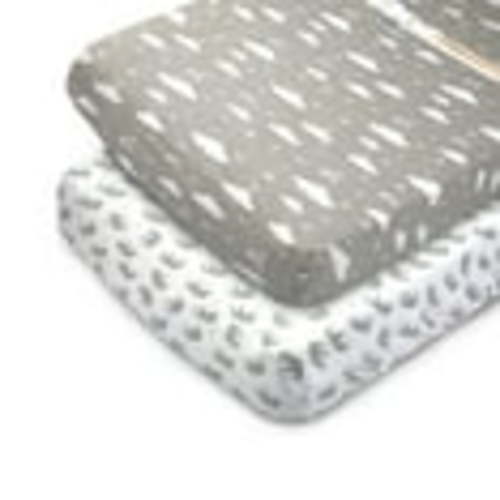 Bublo Baby Changing Pad Cover Sheets Set, 2 Pack, Universal Fitted Changing Table Covers for Boys and Girls, Comfortable Cozy Cradle Sheets, Breathable Soft Jersey Cotton, Fitted 32x15x5 Inches Pads,