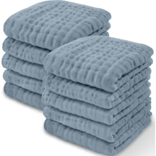 Muslin Washcloths - Pack of 10