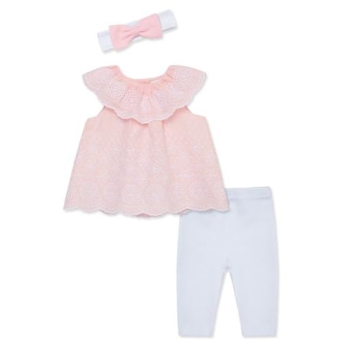 Little Me Baby Girls' 3-Piece Tunic, Pant and Headband Set, 3-24 Months