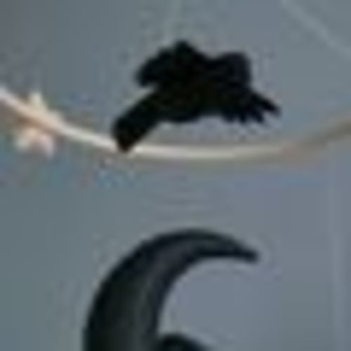 Goth baby mobile Gothic nursery decor Baby witch Raven mobile for baby goth Imaginative mobile Black baby mobile