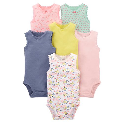 Simple Joys by Carter's baby-girls 6-pack Short-sleeve Bodysuit