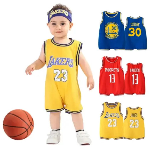 White Lakers Jersey Romper 6-12 Months