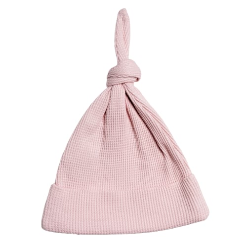 Organic Waffle Knot Beanie, Blush