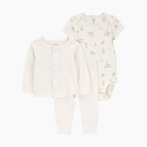 3-Piece Little Cardigan Set - Ivory