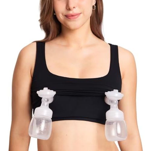 MOMANDA Pumping Bra Longline Square Neck Sleeveless Maternity Workout Tank Tops for Women