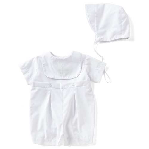 Edgehill Collection Baby Boys Christening Shortall & Matching Hat Set