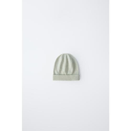 SILK COTTON BEANIE - Greenish | ZARA United States