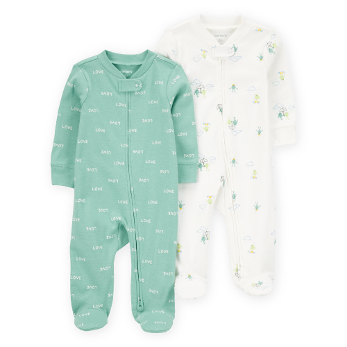 Baby 2-Pack Frog 2-Way Zip Cotton Sleep & Play Pajamas - Carter's | Carter's