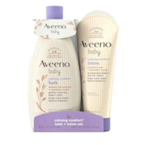 Aveeno Baby Bath & Lotion Set Baby Skin Care Products 2 Items