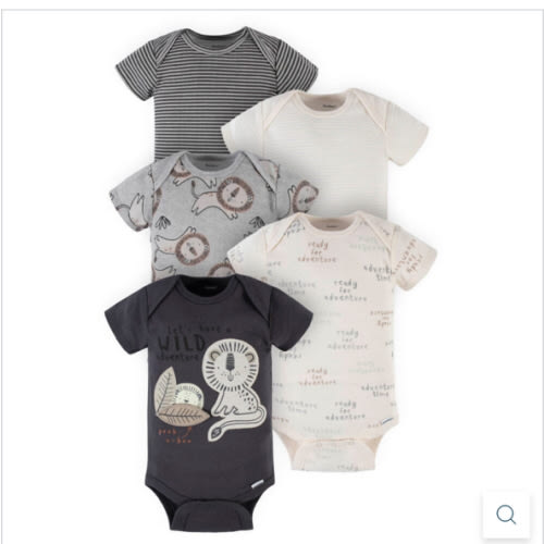 5-Pack Baby Boys Lion Short Sleeve Onesies® Bodysuits – Gerber Childrenswear