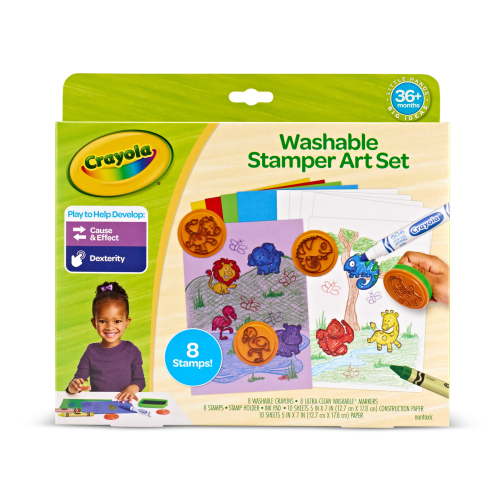 Crayola My First Stamper Art Kit, Washable Markers, Arts & Crafts for Kids, Holiday & Christmas Gifts for Toddlers Ages 3 & Up