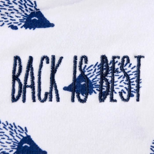 Navy Hedgehog Cotton Swaddle | HALO