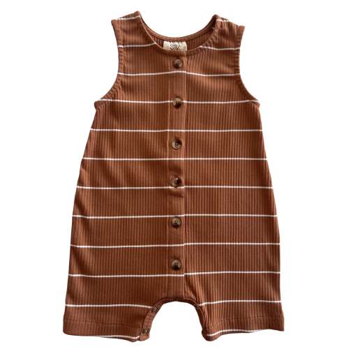 Saddle Stripe / Organic Ribbed Bay Shortie