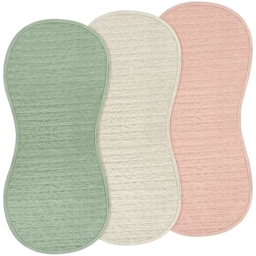 Hahafelt 3 Pcs Changing Pad Liners Fits in Peanut Shape Changing Pad Waterproof Diaper Mats Organic Cotton Peanut Mats are Warm on a Baby's Back, Washable Reusable(Fresh Style,Green)