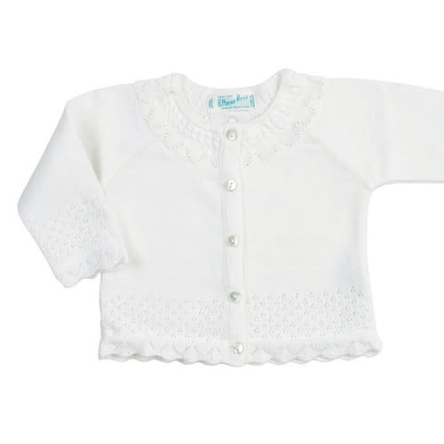 Pointelle Ruffle Knit Cardigan I Feltman Brothers