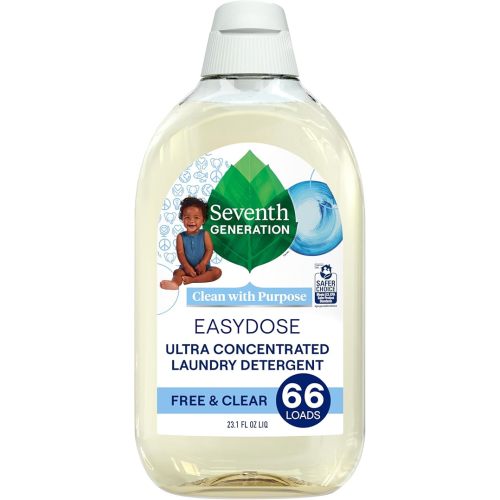 Seventh Generation Baby Easy Dose Laundry Detergent Ultra Concentrated Free and Clear Washing Detergent 23 oz