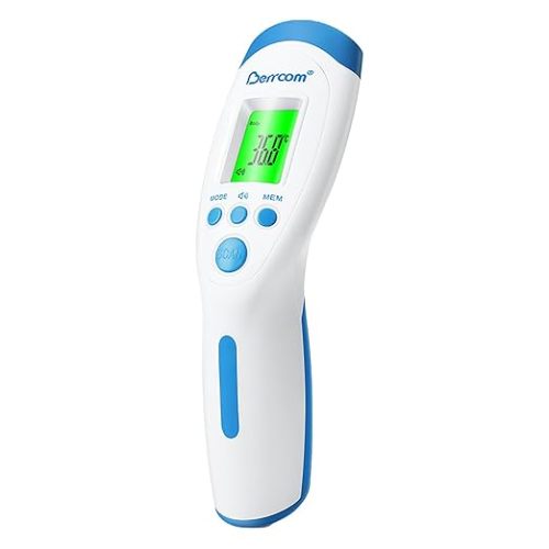 Berrcom Non-Contact Forehead Thermometer for Adults and Kids Digital Infrared Thermometer with Fever Alarm LCD Display Ideal for Whole Family & Babies - JXB-182