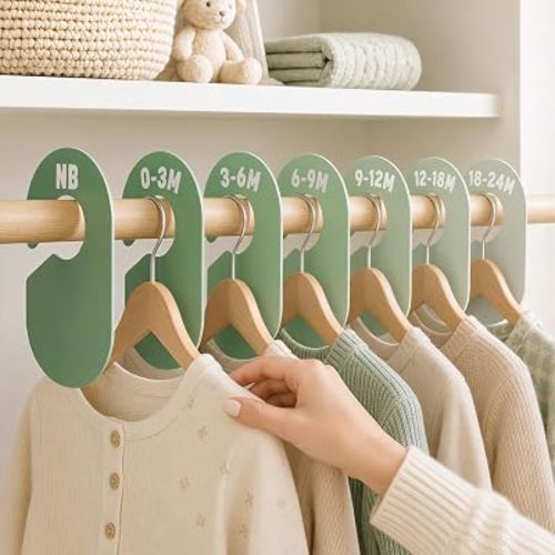 Baby Clothes Size Dividers Set for Nursery Closet Organizer, 7 Pcs