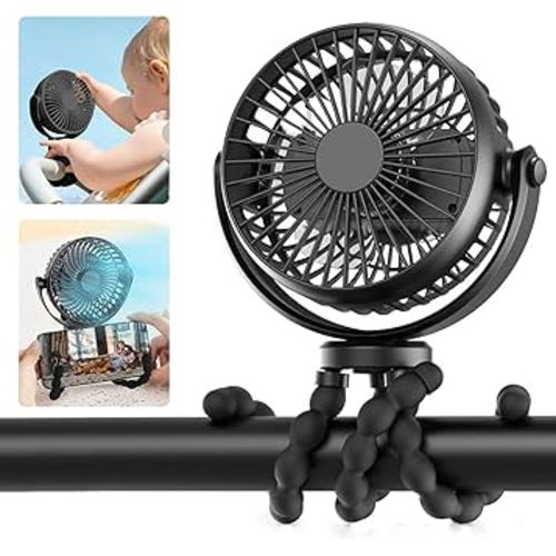 Portable Mini Handheld Stroller Fan, Necomi 2000mAh Baby Stroller Fan Car Seat Fan with Flexible Tripod, USB or Battery Powered Desk Fan for Bike Crib Treadmill Travel : Amazon.com.au: Baby