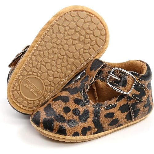 SOFMUO Baby Boys Girls Lace Up Leather Sneakers Soft Rubber Sole Infant Moccasins Newborn Oxford Loafers Anti-Slip Toddler Wedding Uniform Dress Shoes