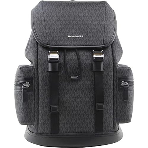 Michael Kors Men's Signature Cooper Backpack In Black, Style 37U0MCOB6B