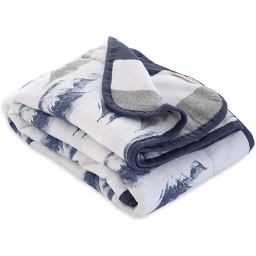 Burt's Bees Baby - Reversible Blanket, Nursery, Stroller & Tummy-Time Organic Jersey Cotton Quilted Infant & Toddler Bedding