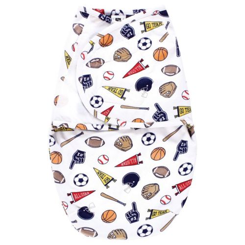 Hudson Baby Infant Boy Plush Faux Fur Swaddle Wrap, Sports Fan, 0-3 Months