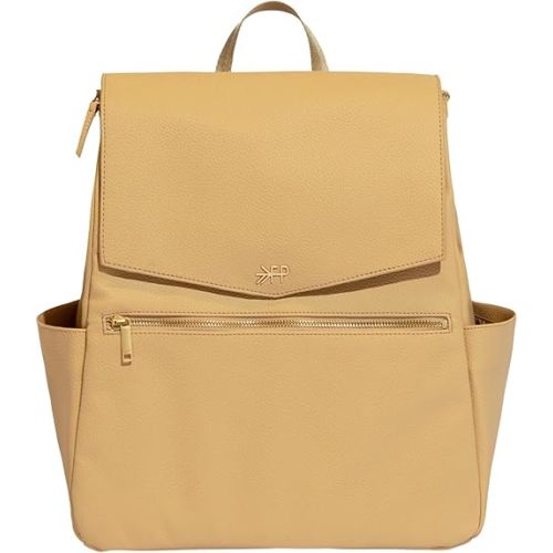 Freshly Picked Classic II Diaper Bag Backpack, Wipeable Vegan Leather Diaper Bag With Changing Pad, Convertible (Prosecco V2)