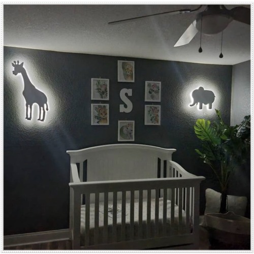 Safari Night Light, Giraffe Lamp, Elephant Lamp, Hippo Lamp, Safari Lamp, Cloud Lamp, Nursery Wall Decor, Kids Wall Light, Baby Shower Gift