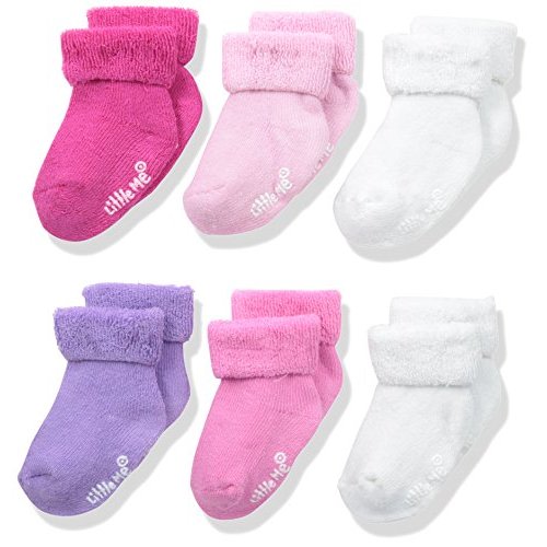 Little Me Baby Girls' 6 Pack Variety Socks