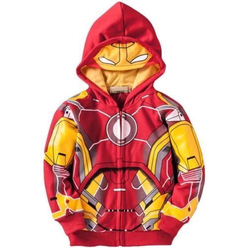 LEMONBABY Little Kids Unisex Boys Girls Superhero Cool Jacket Sweatshirt Hoodie Coat Costume