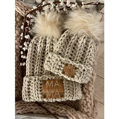 Mama & Mini Crochet Hats, Crochet Beanies, Winter Hat, Baby Beanie, Baby and Me Matching Set, Mamas Mini, Baby Shower Gift, Gift Ideas