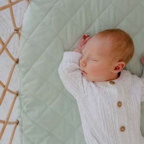Waterproof Fitted Bassinet Sheet | Fern