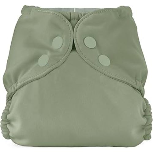 Esembly Cloth Diaper Outer, Swim and Waterproof Cloth Diaper Cover, Leak-Proof and Breathable Layer, Reusable with Snap Closure - Size 1 (7-17lbs), Aloe