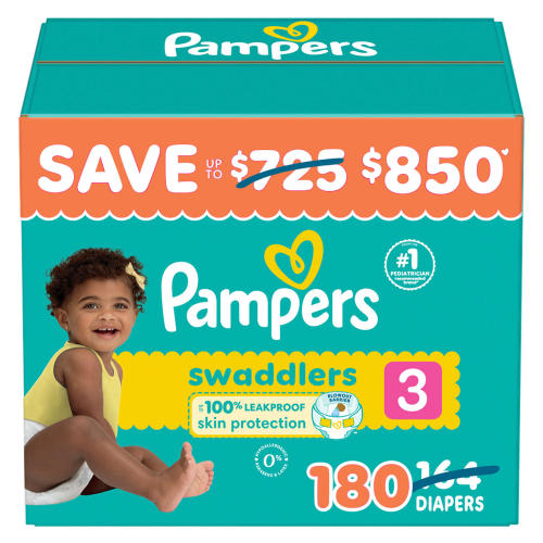 Pampers Swaddlers Diapers, Sizes Newborn-8 - Sam's Club