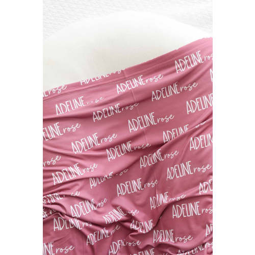 Personalized Baby Name Swaddle Blanket Font Duo | Best Selling Pinks