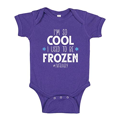 I'm So Cool I Used to Be Frozen Cute IVF Baby Bodysuit One Piece for in-Vitro Baby Pregnancy Announcement