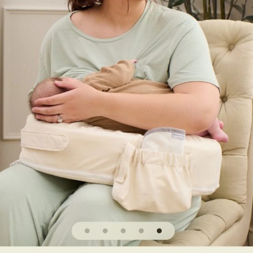 Super Deluxe Oat Nursing Pillow with 100% Organic Cotton Cover