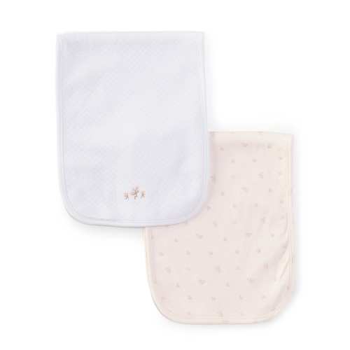 Edgehill Collection Baby Girls Ditsy Floral Burp Cloth 2-Pack
