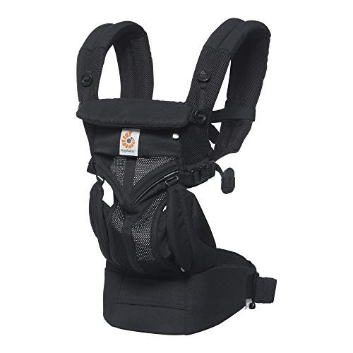 Ergobaby Omni 360 All-Position Baby Carrier for Newborn to Toddler with Lumbar Support & Cool Air Mesh (7-45 Lb), Onyx Black 6.18x9.13x10.43 Inch (Pack of 1)