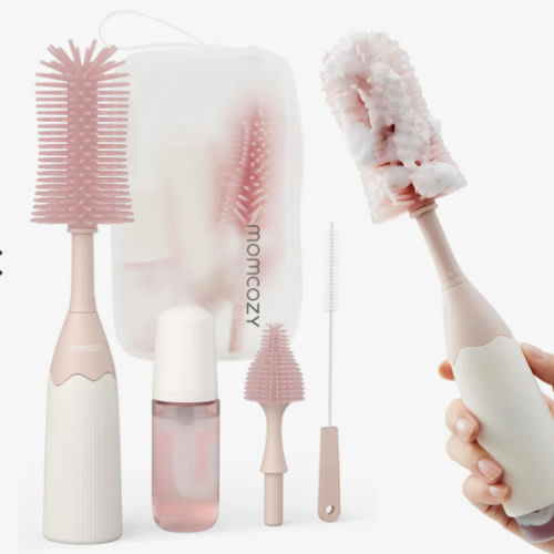 Momcozy Innovative Push-Press Design Bottle Brush Kit