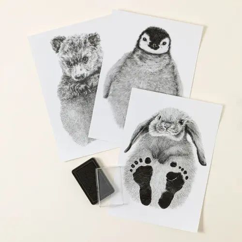 Furry Feet Baby Footprint Kit