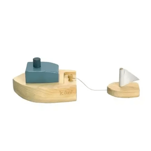 Brands We Love Ofune Wind-Up Wooden Boat - Blue by Janie and Jack