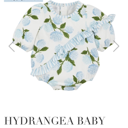 Hydrangea Baby Romper