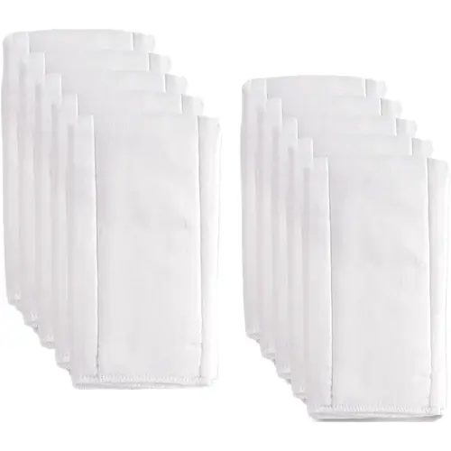 Cotton Prefold Cloth Diapers -Fasoar 6 Ply Baby Washable Cloth Diaper Covers for Babies to Toddlers Multi-Use (19.5''-14'', Count, 10)