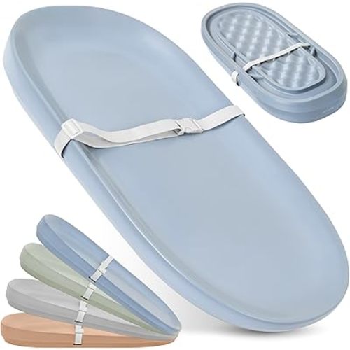 Waterproof Baby Changing Pad - Easy to Clean, Lightweight & Portable - Large Foam Cushion for Comfort - Jool Baby (Blue)