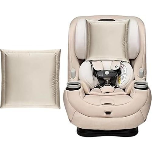 PROMEED 100% Natural Silk Car Seat Head Cover for Baby Hair - Prevents Bald Spots & Hair Knots, Mulberry Silk Carseat Headrest Cover, Ultra-Soft Carseat Accessories for Infants (Champagne)
