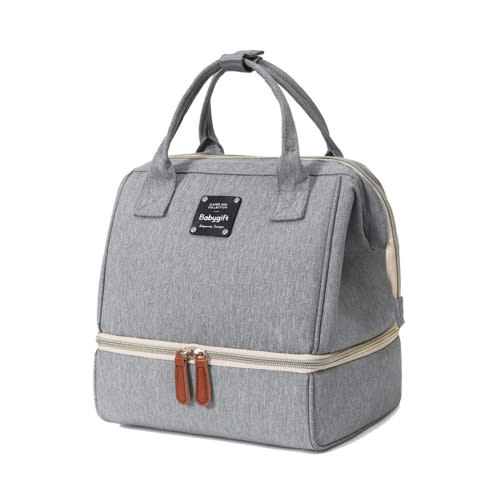 Breast Pump Bag with Pocket Cooler, Mini Pumping Bags with Pockets for Working Mom, Built-in Thermal Tote Bag with USB Charging for Phone, Diaper Bags for Mother (Not Include Ice Pack)